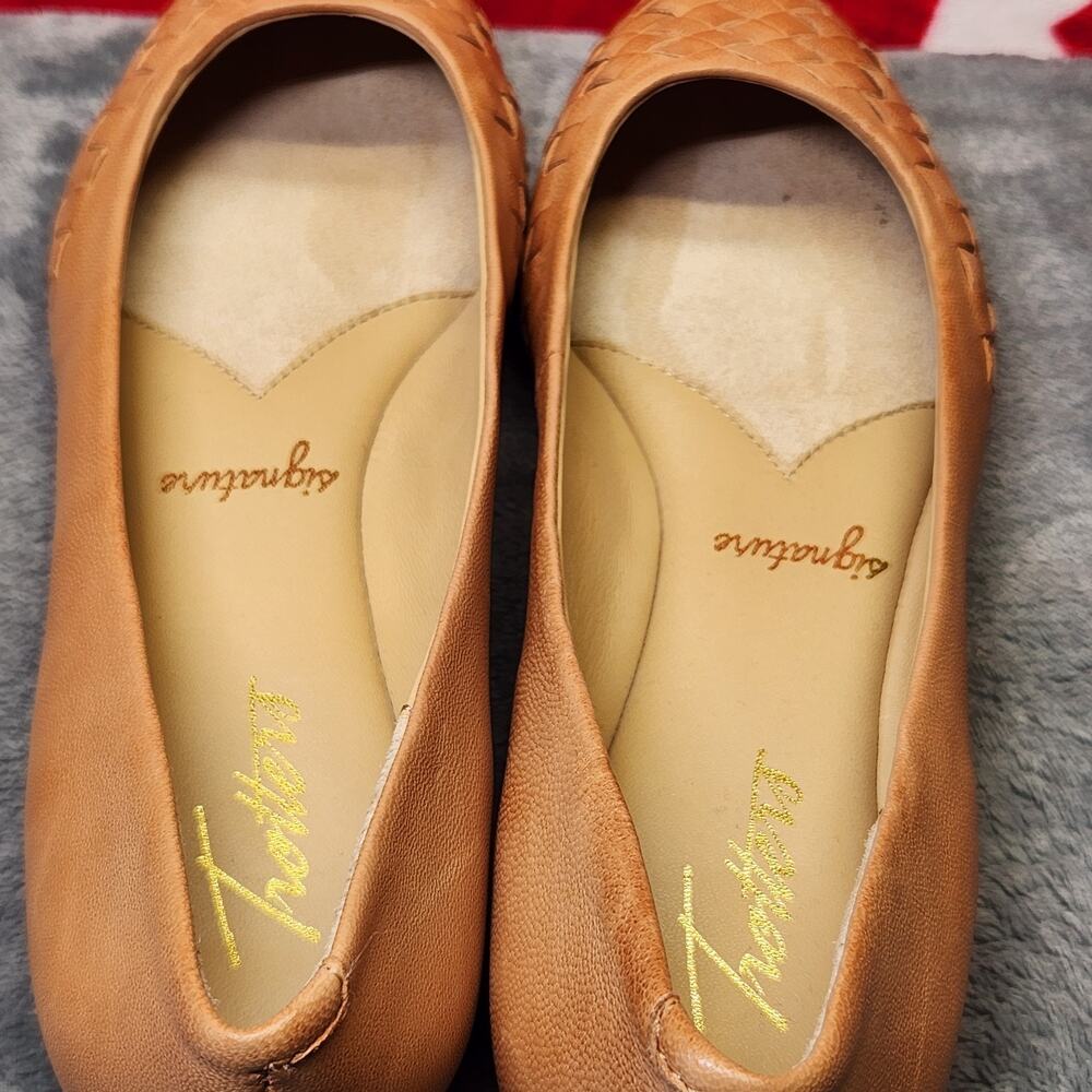 Trotters Signature Woven Leather Flats Women's 7.5M Tan Cognac Pointed Toe... - Picture 6 of 11